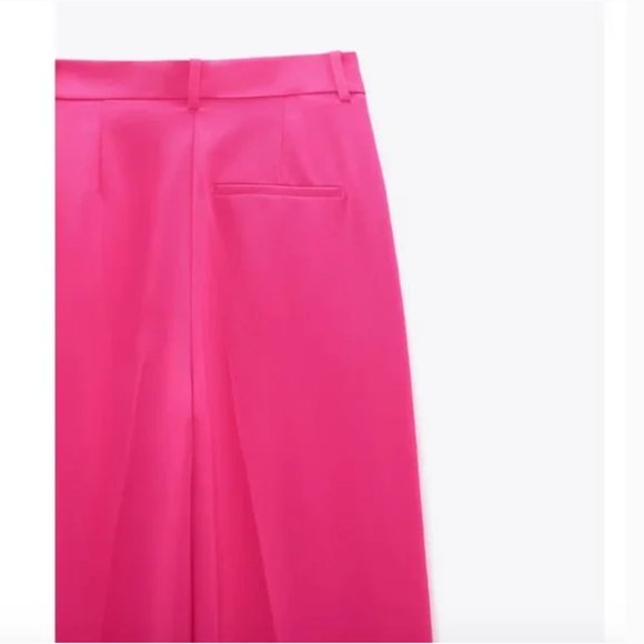 Zara Wide Leg Pants in Bright Pink XS new - Picture 4 of 4